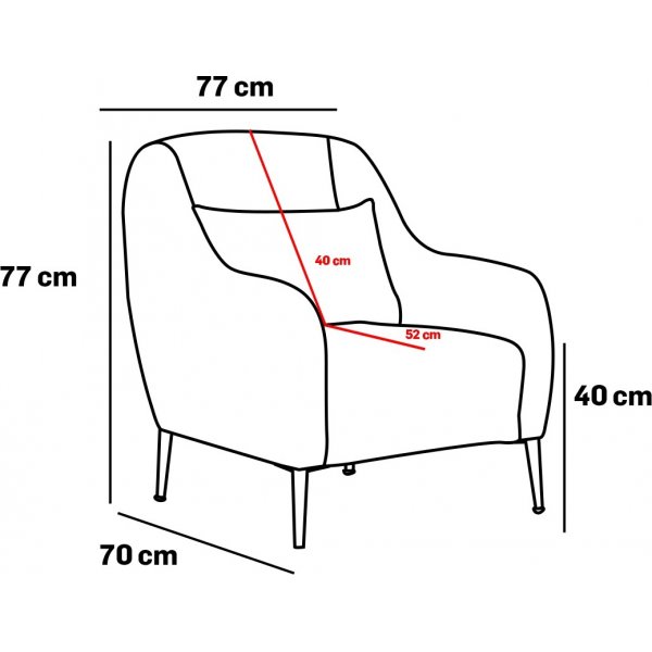 Venus lenestol - Antrasitt