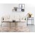 Tiffany Falcon sofabord - Messing / Hvitt marmorglass