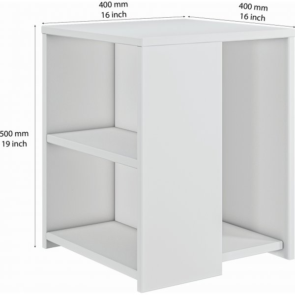 Romina sidebord - Hvit