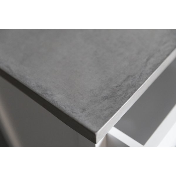 Nattbord Hugo med 3 skuffer - Hvit/sement