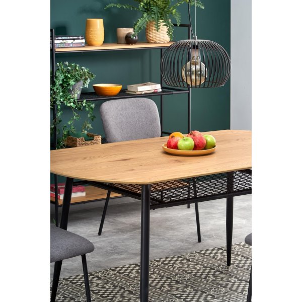 Rankin spisebord 160 cm - Eik/sort Rankin spisebord 160 cm - Eik/sort