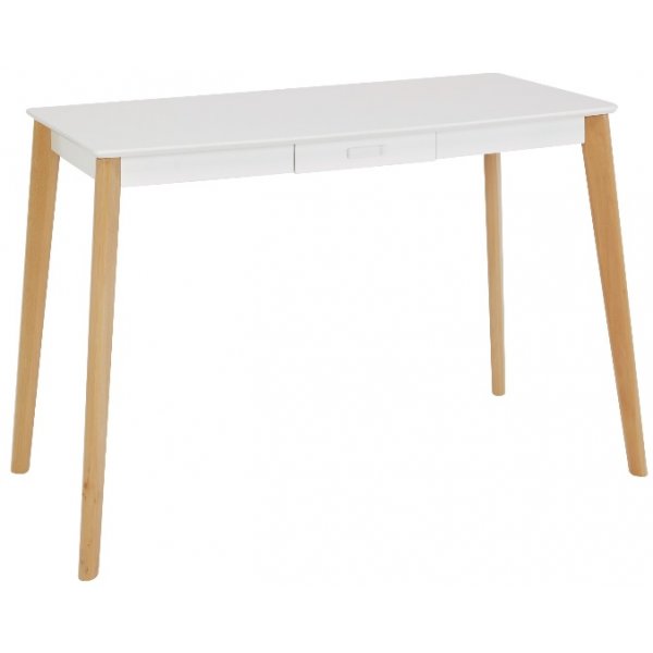 Tindra skrivebord - Hvit/Tre