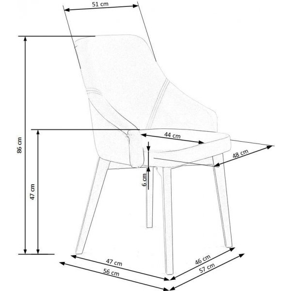 Catrin Spisestol - Beige