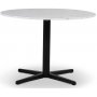 SOHO spisebord 105 cm - Matt svart kryssfot / Lys marmor