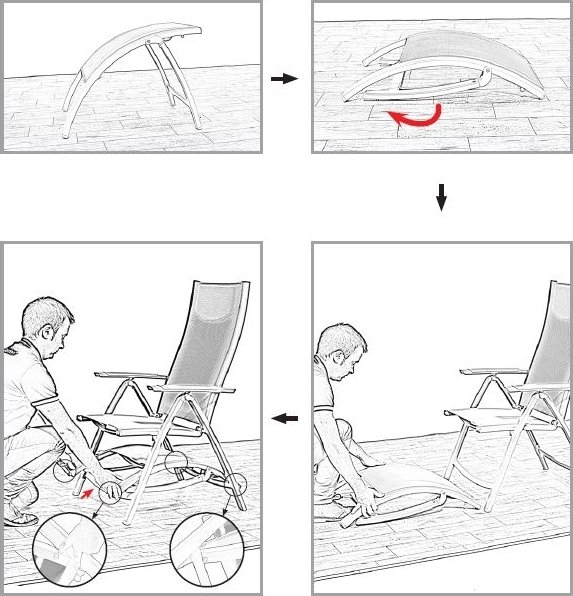 Panama lounge gruppe 3 - Sort/teak