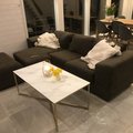 Kundebilde Palasso sofabord 110 cm - Messing/lys marmorering