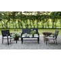 Alesund Sofagruppe med bord (2+1+1+bord) - Svart