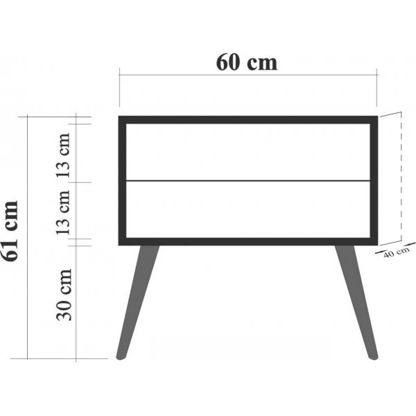 City Sun nattbord - Beige