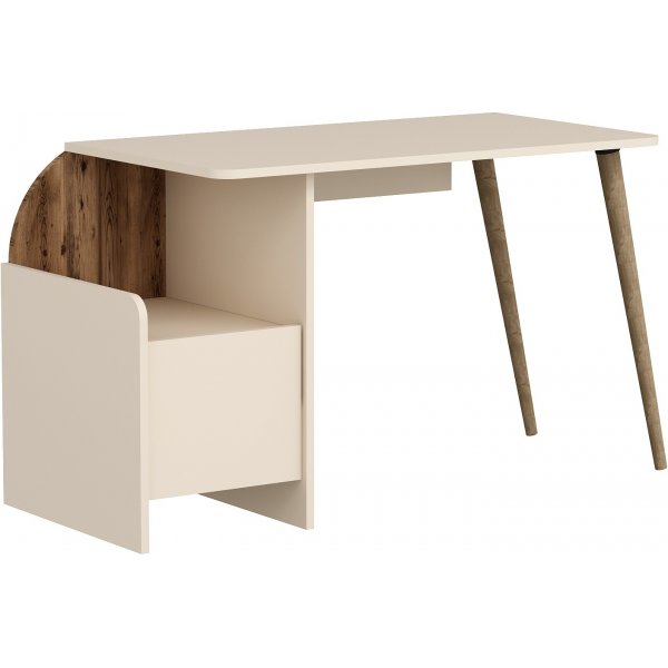 Suave skrivebord 125,2 x 60 cm - Lys valntt/beige