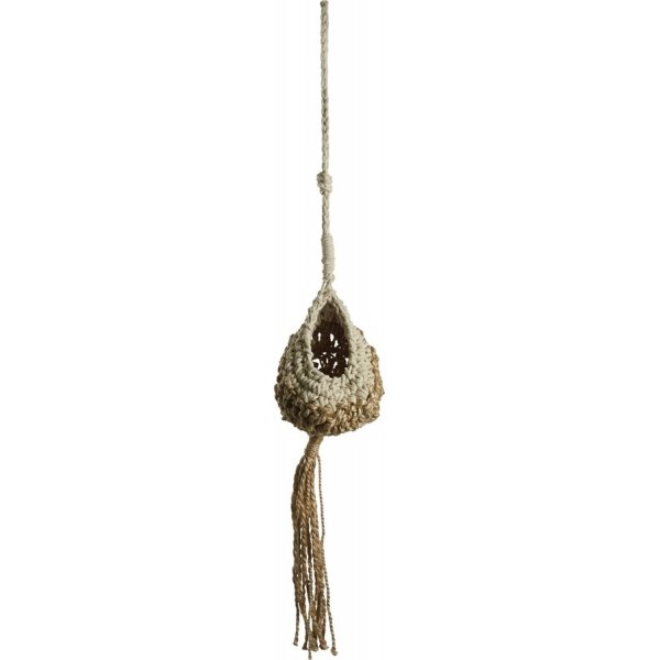 Amara trafikklys 20 x 20 cm - Jute/Creme