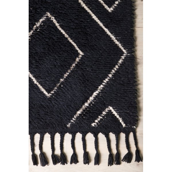 David ullteppe - Svart/hvit David ullteppe - Svart/hvit