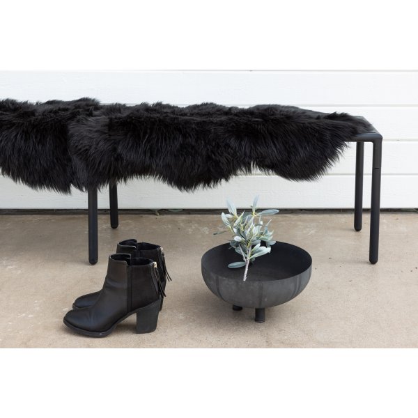 Katy trap 180 x 55 cm - Svart fuskepels Katy trap 180 x 55 cm - Svart fuskepels