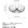 Karson taklampe 56 cm - Gull