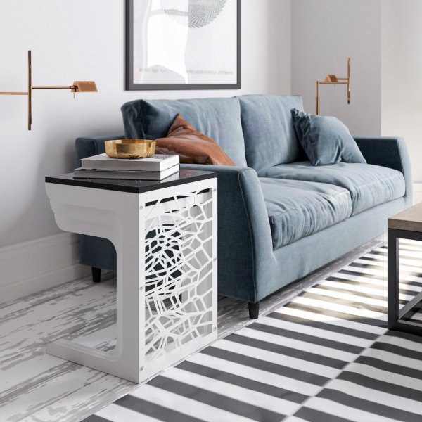 Hare settbord - Hvit/svart