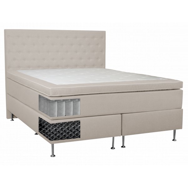 Kontinentalseng 180x200 cm beige pocketfjrer 5 soner
