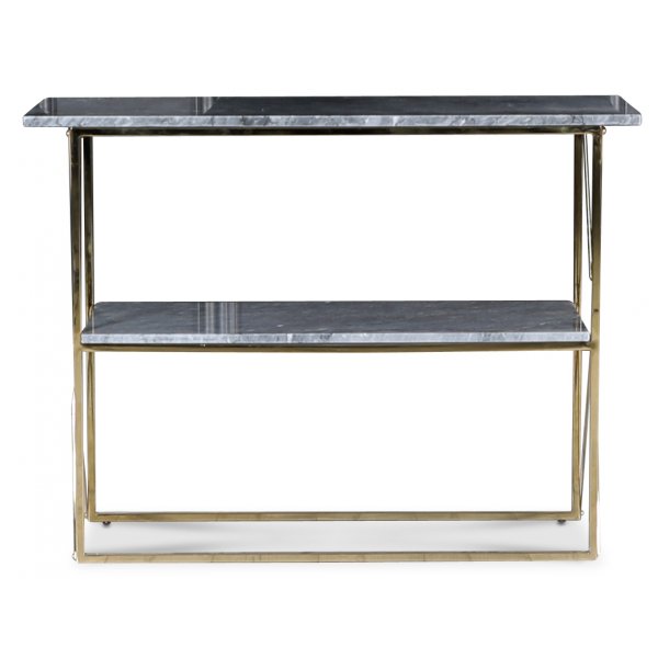 Paladium konsollbord - Messing / Ekte gr marmor