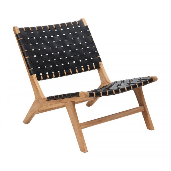 Lina Loungestol - Sort lr lys teak