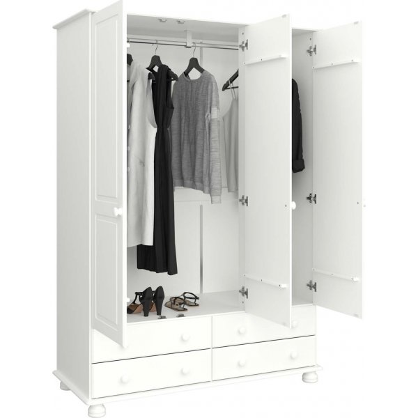 Richmond garderobeskap med 3 dører - Hvit Richmond garderobeskap med 3 dører - Hvit