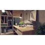 Function Plus skrivebord 135,2 x 100,2 x 153 cm - Hvit/eik