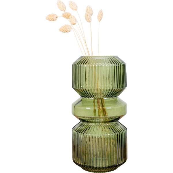 Vase i grønt glass Vase i grønt glass