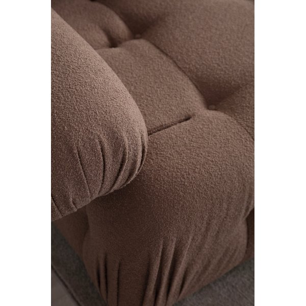 Doblo 2-seters sofa i bouclè - Brun Cappuccino Doblo 2-seters sofa i bouclè - Brun Cappuccino