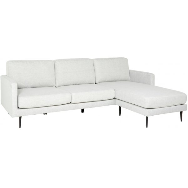 Canberra sofa med vendbar divan - Lysegr