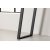 Horten avlastningsbord 100 x 40 cm - Sort/Transparent