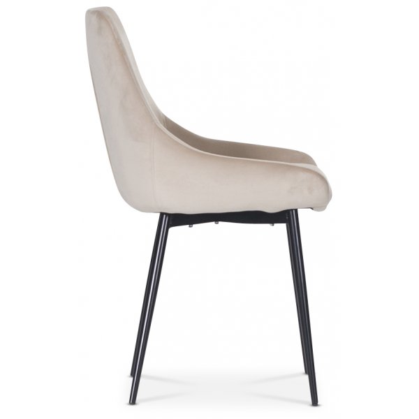 Plaza spisegruppe, marmorbord med 4 st Theo fl�yelstoler - Beige/Gr�/Messing