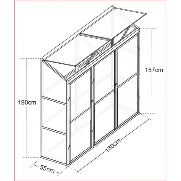 Veggdrivhus Atlas - 0,9 m�