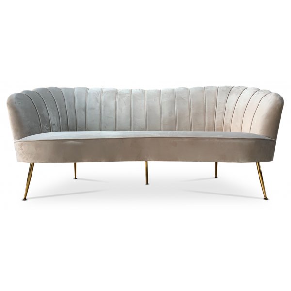 Snckan 3-seter sofa - Grbeige flyel / Messing