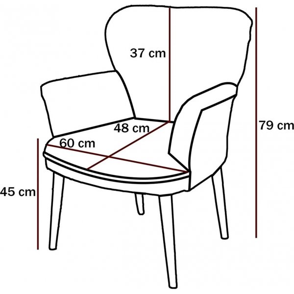 Paris lenestol - Murstein rød/gull Paris lenestol - Murstein rød/gull