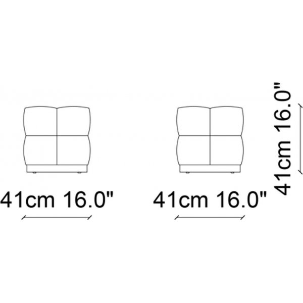 Chocolate puff, kube - Brun Chocolate puff, kube - Brun
