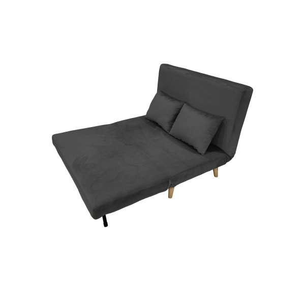 Sovesofa Helsingborg - Mørkegrå fløyel | 193 cm Sovesofa Helsingborg - Mørkegrå fløyel | 193 cm