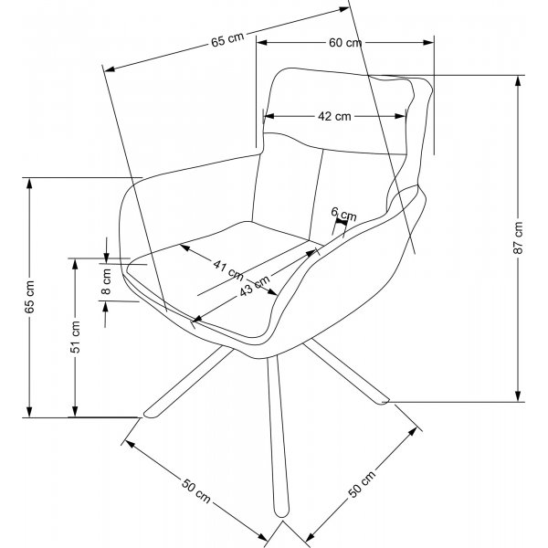 Cadeira spisestuestol 495 - Beige Cadeira spisestuestol 495 - Beige