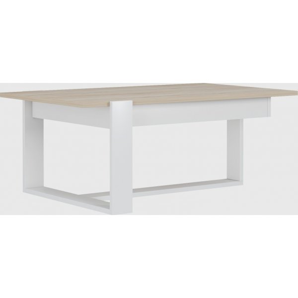 Bari salongbord 100 x 40 cm - Hvit/sonoma eik
