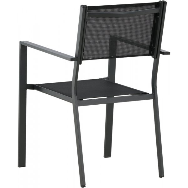 Stabelbar terrassestol svart - Copacabana