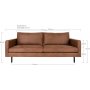 Malaga 2,5-seters sofa - Mrk brun