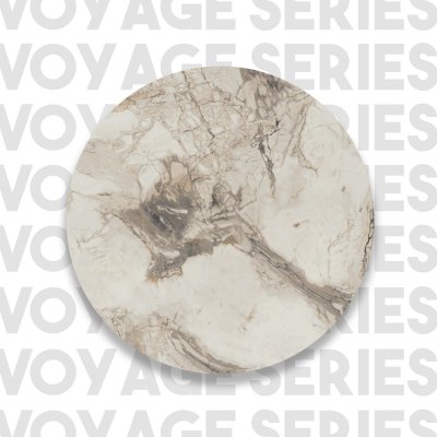 Voyage bokhylle 6 - Hvit marmor/gull