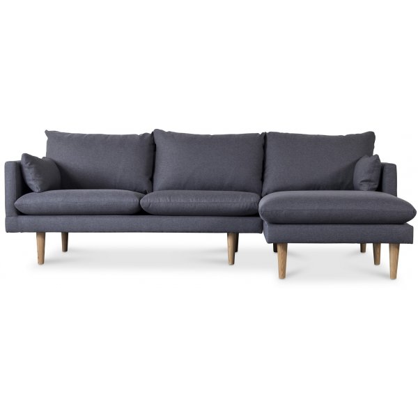 Kleo sofa med divan - Mrkegr