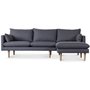 Kleo sofa med divan - Mrkegr