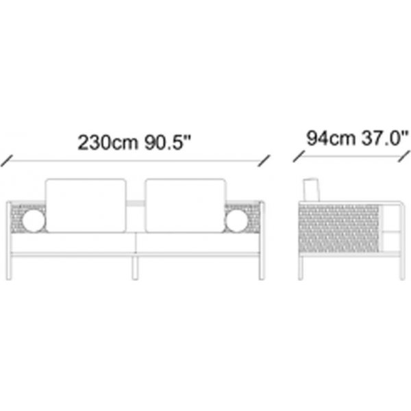 Peanut 3-seters sofa - Krem Peanut 3-seters sofa - Krem