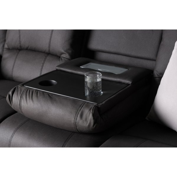 Singapore 3-seters hvilesofa - svart