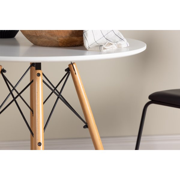 Danburi spisebord Ø60 cm - Hvit Danburi spisebord Ø60 cm - Hvit