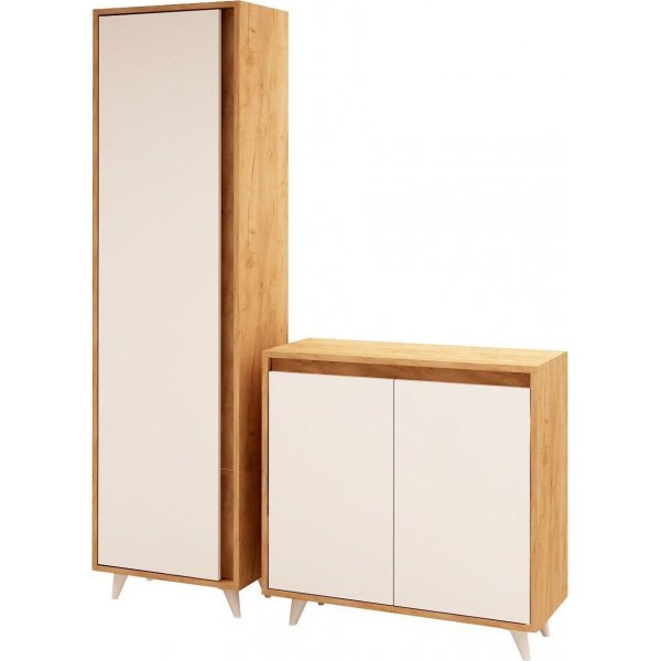 Onedin gangmøbel - Eik/hvit Onedin gangmøbel - Eik/hvit