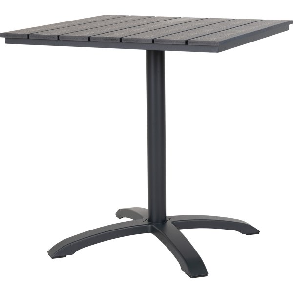 Utebord 70 x 70 cm - Gr/svart