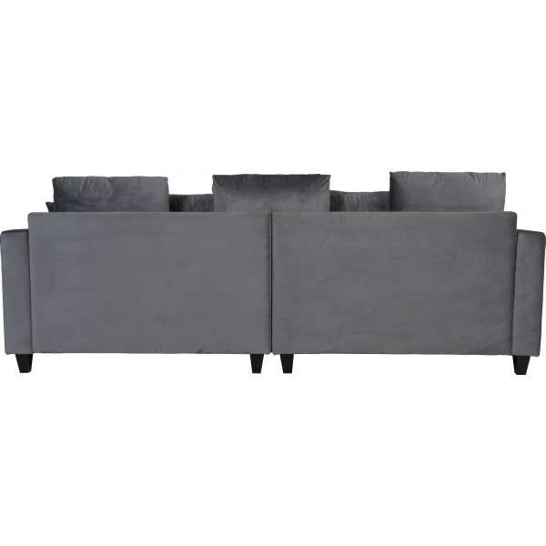 Brandy Lounge - 3,5-seters sofa XL (sølvgrå fløyel) + Tekstilrens for møbler Brandy Lounge - 3,5-seters sofa XL (sølvgrå fløyel) + Tekstilrens for møbler
