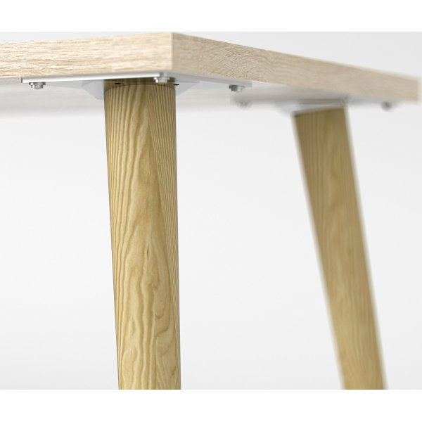 Oslo skrivebord 145 x 81 cm - Hvit/eik