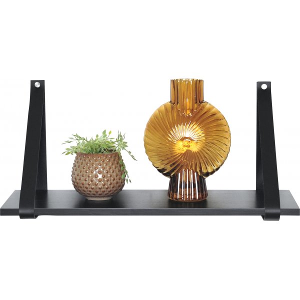 Frikk vegghylle 60 cm - Sort lakkert furu