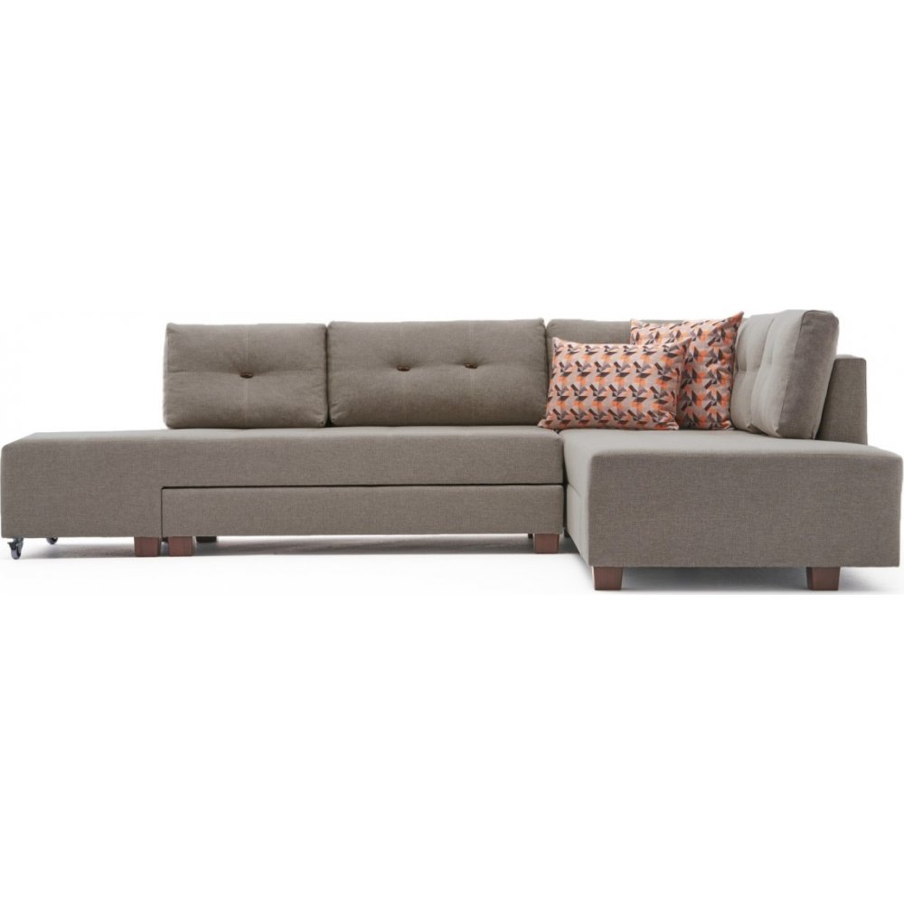 Manama hjørnesovesofa høyre - Krem - Hjørnesofaer, Sofaer