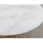 Tiffany Falcon sofabord - Messing / Hvitt marmorglass